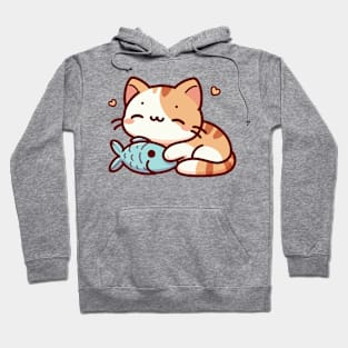 orange cat Hoodie